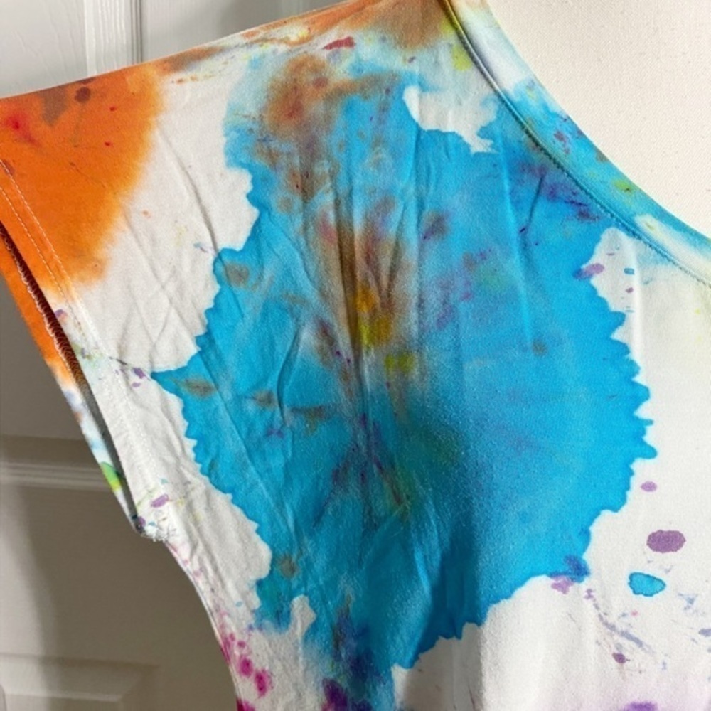 Unbranded Paintball Style Tie Dye V-Neck Short Sleeve Shirt - Picture 4 of 11